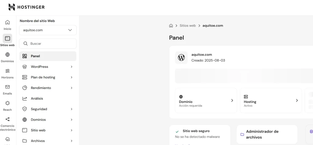 hosting para crear una web desde cero
