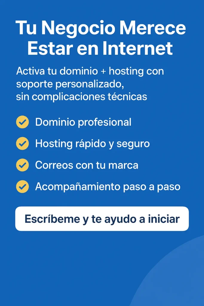 hosting y dominio para tu sitio web funcione correctamente