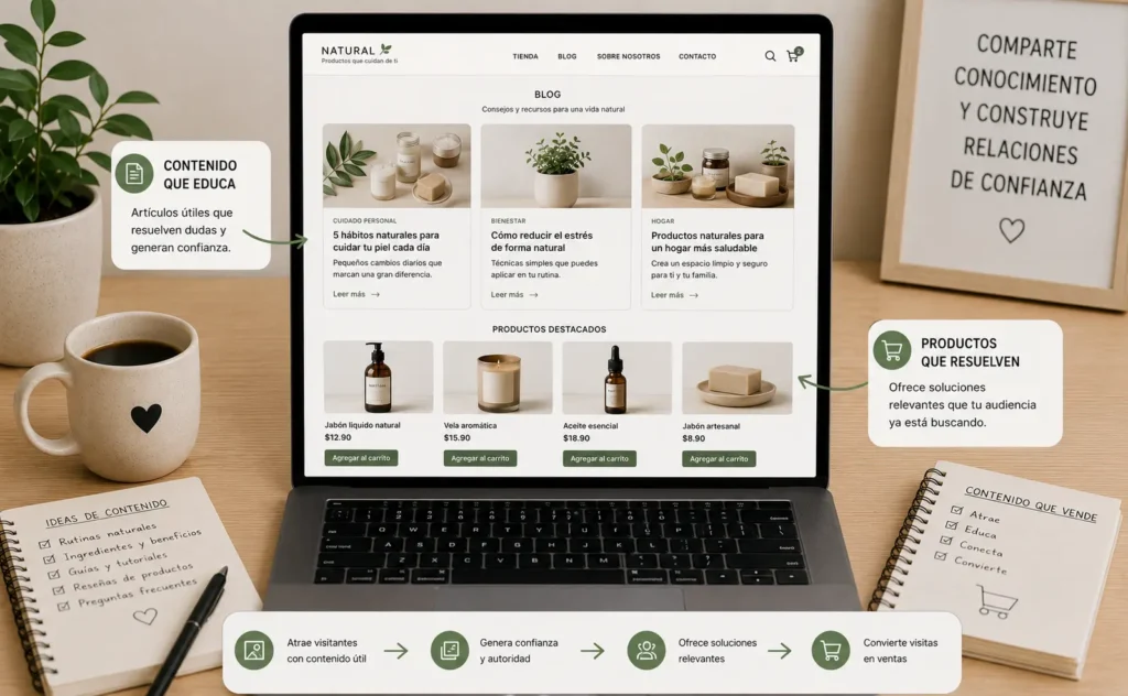 Contenido útil utilizado para generar ventas online