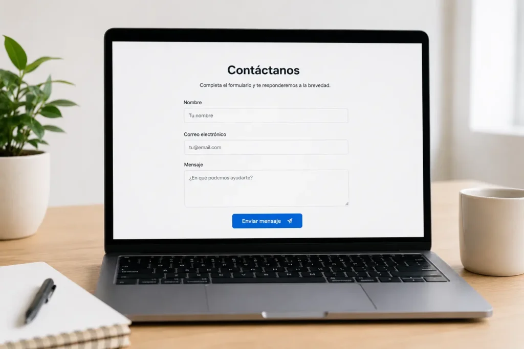 Formulario web simple y moderno diseñado para mejorar la experiencia del usuario