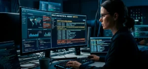 Análisis de seguridad digital mostrando resultados de búsqueda relacionados con Google Hacking