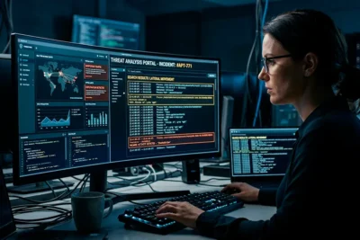 Análisis de seguridad digital mostrando resultados de búsqueda relacionados con Google Hacking