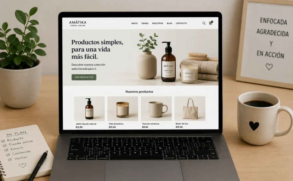 Diseño limpio de tienda online enfocada en ventas