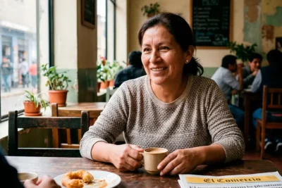 Persona trabajando en tecnología desde una laptop en un entorno moderno digital