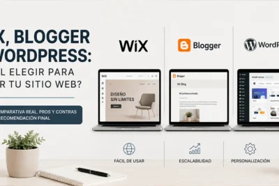Comparación entre Wix Blogger y WordPress para crear sitios web