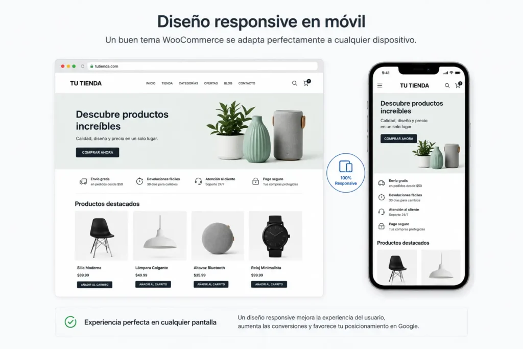 tema WooCommerce adaptable a móvil