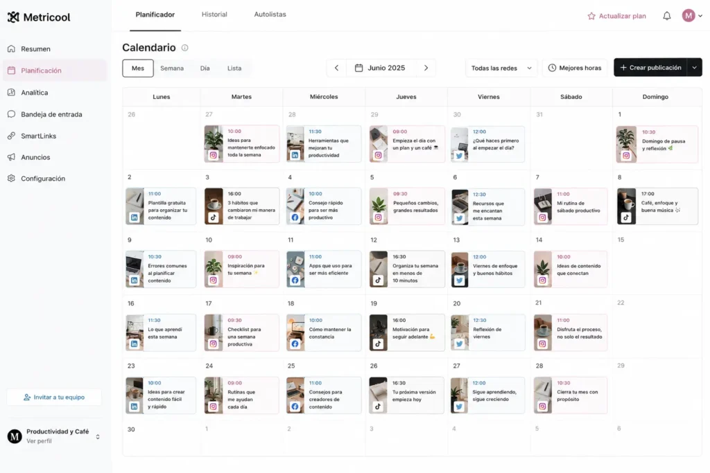 planificación de contenido redes sociales