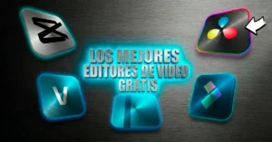 Editor de video gratis en computadora mostrando línea de tiempo de edición profesional