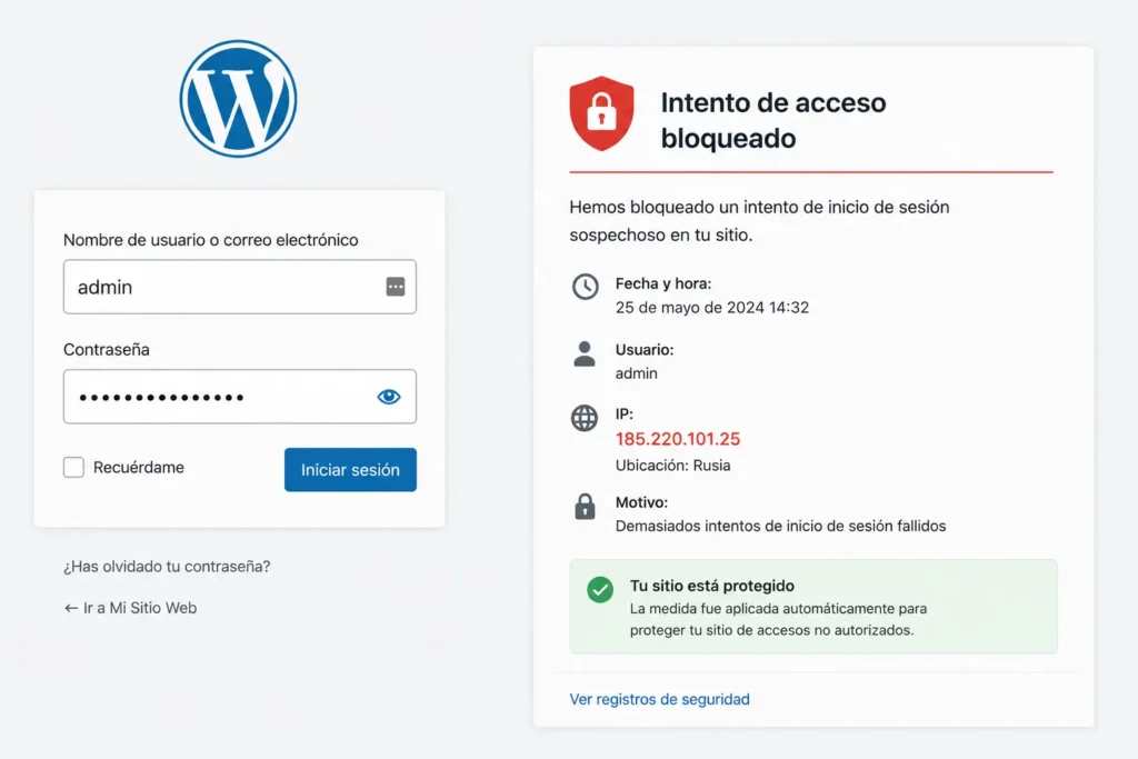 protección de acceso en WordPress